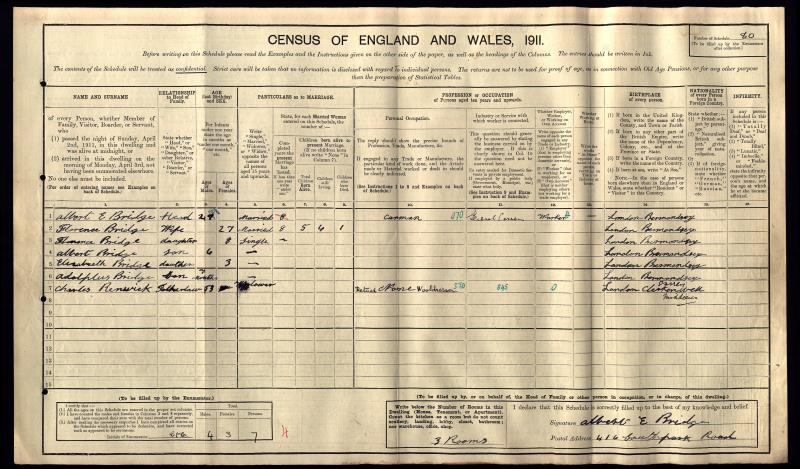 Bridge_Albert_E_1911Census-RG14-01-9-22-01922_0159_03 2